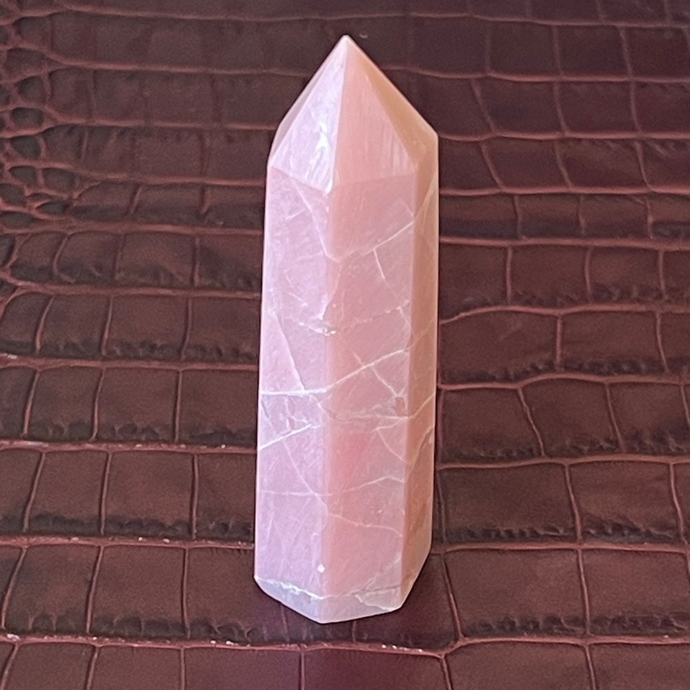 Elegant Pink Opal Crystal Tower